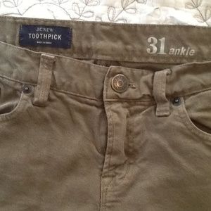 J Crew Toothpick jeans size 31